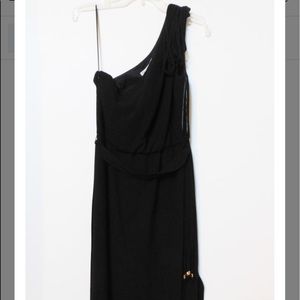 Trina Turk Black New Kamino One Shoulder Casual Maxi Dress